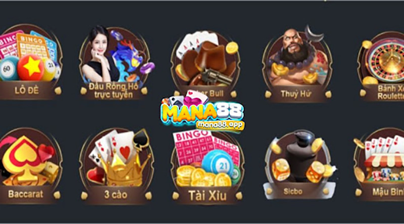 App game Mana88 sở hữu nhiều trò cược đình đám